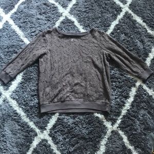 Cream lace quarter sleeve top from Lauren Conrad:)